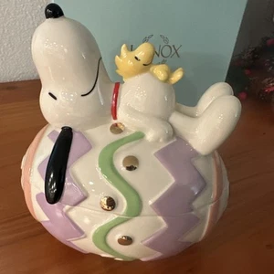 Lenox Snoopy & Woodstock Easter Candy Dish New in Box 895685 - Picture 1 of 7