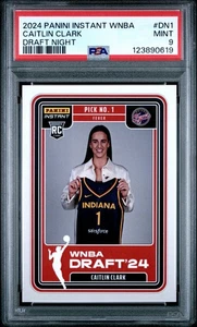 CAITLIN CLARK 2024 PANINI INSTANT WNBA DRAFT NITE RC #DN1 PSA 9 MINT! #FEVER! - Picture 1 of 2