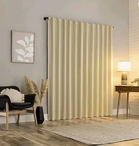Sun Zero Aria Back Tab Blackout Set Of 2 Curtain Panel  52x84in Cream  - Picture 1 of 10