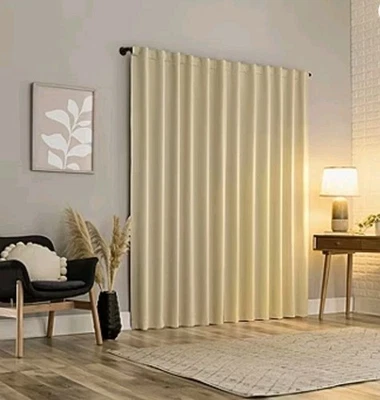 Sun Zero Aria Back Tab Blackout Set Of 2 Curtain Panel  52x84in Cream  - Image 1 of 4