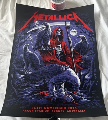 2025 Metallica 72 Seasons SYDNEY Poster Lithograph Limited Stadium Edition