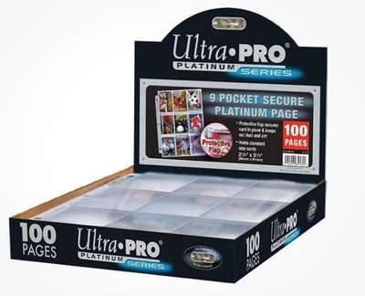 Carpeta álbum Ultra Pro Platinum 9 bolsillos páginas 100 unidades caja 81320 nuevo Foto 1 de 2
