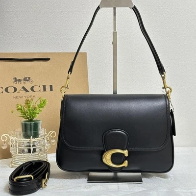 US SP! Coach C4823 Leather Tabby Shoulder Bag Crossbody Black NEW Outlet Handbag - Image 1 of 4