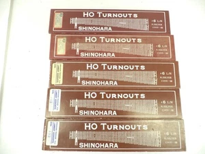 Shinohara HO Code 100 NS #6 LH Switch Tracks(5), (rzz) - Picture 1 of 3