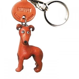 Whippet Fatto a mano 3D in pelle portachiavi *VANCA* Portachiavi Made in Japan #56788 - Foto 1 di 12