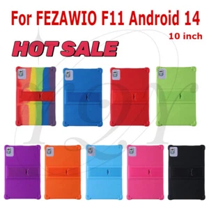 For FEZAWIO F11 10" Tablet Soft Silicone Protective Cover Kickstand Shockproof - Picture 1 of 25
