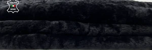 BLACK SHORT Hair On sheepskin Lamb shearling fur leather hides 24"X31" #C425 - Picture 1 of 7