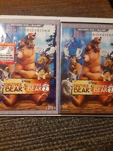 New Sealed Brother Bear & Brother Bear 2 DVD & Blu-ray Set slipcover OOP disney - Picture 1 of 5