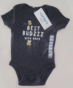 New Born Baby Boys Girls Unisex Bodysuit T-shirt 0-3 Months Father's Day - Picture 1 of 5