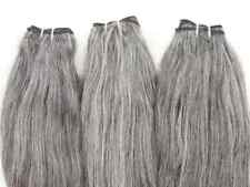 Grey Human Hair Bundles, Straight Indian Hair Bundles For Women, Grey Human Hair
