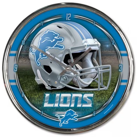 Detroit Lions NFL Chrome Wall Clock - F31990967 Cover