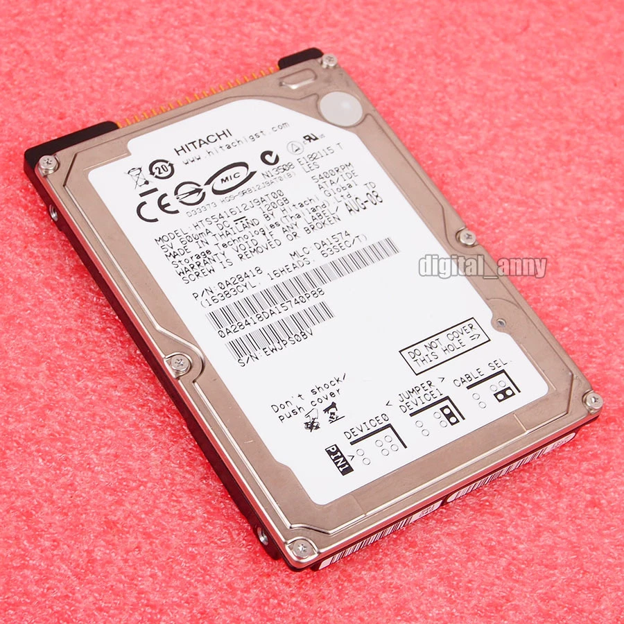 HITACHI 120GB HTS541612J9AT00 Hard Disk Drive HDD 2.5" 8MB 5400RPM PATA laptop - Image 1 of 1