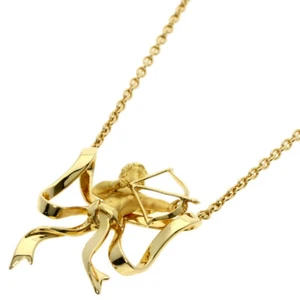 Collar Carrera y Carrera Ángel motivo cinta oro amarillo K18 - Imagen 1 de 10