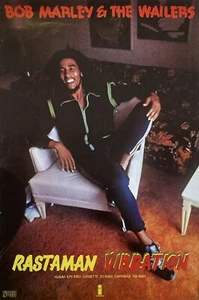 BOB MARLEY & WAILERS 'Rastaman Vibration' Window Poster 12"x8" reprint - Picture 1 of 1
