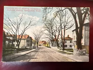 c1915 Pleasant St, Marblehead R.R. Sta, Marblehead, Mass. Vintage Postcard - Picture 1 of 2