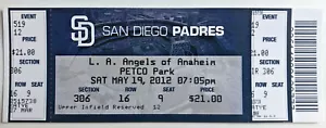 Los Angeles Angels vs San Diego Padres Ticket Stub 5/19/12 - Mint!!! - Picture 1 of 1