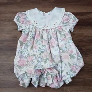 Vintage Rare Editions 80s 90s Floral Dress Size 24 months Cottagecore USA - Bild 1 von 5