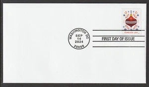 US 5942 Holiday Joy Red Ornament CDS FDC 2024 - Picture 1 of 1