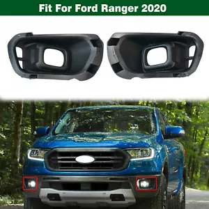 Pair Front Bumper Fog Light Lamp Bezel Cover Trim For Ford Ranger 2019-2023 - Picture 1 of 9