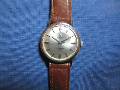 ROAMER OROLOGIO IN ACCIAIO MECCANICO MANUALE CON CINTUTINO IN PELLE. - Immagine 1 di 3