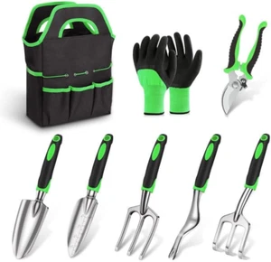 Garden Tool Set 8 Piece, Heavy Duty and Lightweight Aluminium Alloy Tools with E - Picture 1 of 8