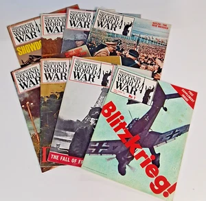 8 Issues Vintage 1970's History of The Second World War Magazine Wll WW2 - Picture 1 of 2
