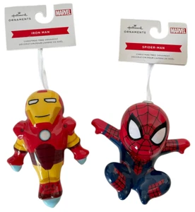 2 Nuevos Adornos de Navidad Sello Marvel Spider-man y Iron-man Decoupage - Imagen 1 de 2