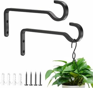 Perchas para plantas de hierro de 6" 2 piezas - Ganchos para exteriores de alta resistencia para linternas/comederos para aves - Imagen 1 de 21