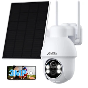 ANRAN Überwachungskamera Aussen Kabellose WLAN 360° PTZ Solar/Akku Kamera IP66 - Bild 1 von 15