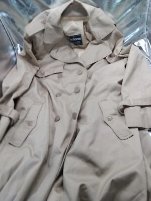 CYCLONE Bronze Belted Raincoat Trench Coat  Size 14VTG - Image 1 of 4