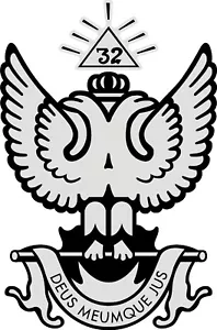 Scottish Rite #3 Masonic 1 Color Window Wall Vinyl Decal Sticker Printed - Picture 1 of 5