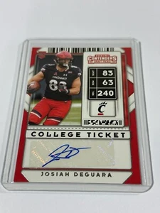 Josiah Deguara 2020 Panini Contenders Draft Picks Auto Packers UC Bearcats - Imagen 1 de 2