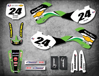 KAWASAKI KX 125 1999 - 2002 Kit Gráficos Completo Estilo SHIFT Pegatinas Personalizadas Calcomanías Foto 1 de 3