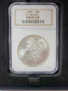 1887 Morgan Silver Dollar MS64 NGC - Picture 1 of 2