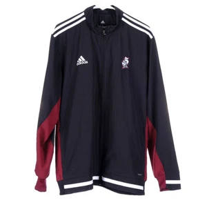 Adidas Climalite Zip Up White Stripe Jacket Large - Picture 1 of 8