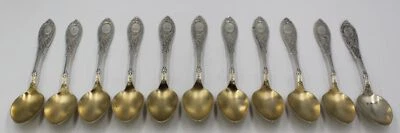 Antique 1875 Whiting Mfg Co. Arabesque Sterling Silver Demitasse Spoon W/Mono - Image 1 of 4