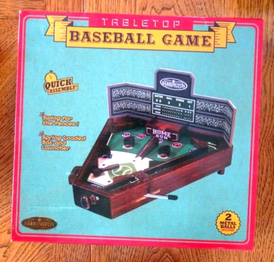 New Wooden Tabletop Style Baseball Game, Barrington, 2 Steel Baseballs - Image 1 of 2