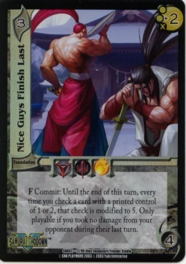 UFS CCG Samurai Showdown Nice Guys Finish Last Foil Promo Card  - Image 1 of 1