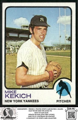 1973 Topps #371 Mike Kekich New York Yankees 73TB - Image 1 of 2