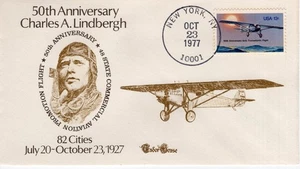 LINDBERGH TOUR, NEW YORK NY  1977  FDC20309 - Picture 1 of 1