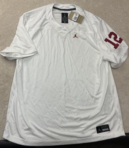 JORDAN NIKE DRIFIT WHITE #12 BLANK FOOTBALL JERSEY MENS SIZE 2XL XXL  NWT - Picture 1 of 9