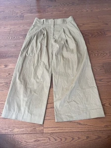 Veronica Beard Women's Camel Wide Leg Pant - Size 16 Pleated Khaki - Picture 1 of 12
