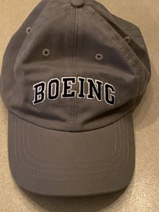 Vintage BOEING grau bestickt Mütze Baseball Snapback Cap verstellbar - Bild 1 von 4
