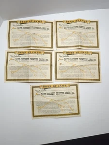 Klondike Big Inch Land Co.  Six Deeds of Land dated June 15th, 1955. Lot Of  - Picture 1 of 13
