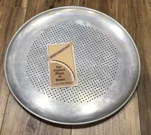 Vintage REMA Aluminium Ofen Backformen Pizza Pfanne 16" rund belüftet knusprige Kruste + AD - Bild 1 von 7