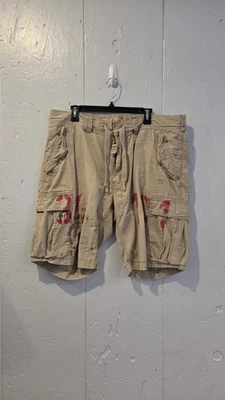 RARO Pantalones Cortos de Carga Polo Ralph Lauren Canoa Vintage Utilidad Pintados Militares 38 Foto 1 de 4