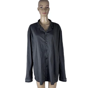 CATHAY PACIFIC Mens Button Up Shirt Size L Charcoal Long Sleeve Organic Cotton - Picture 1 of 11
