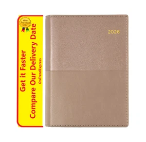 2026 Collins A6 Vanessa Diary Week To View 365.V49 Rose Gold - Picture 1 of 5