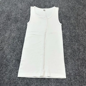NEW Le Beau Shirt Womens One Size White Ribbed Tank Pullover Fitted - Picture 1 of 9