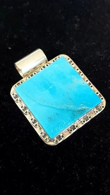 COLGANTE JAY KING DRT TURQUESA PLATA DE LEY 925 Foto 1 de 4